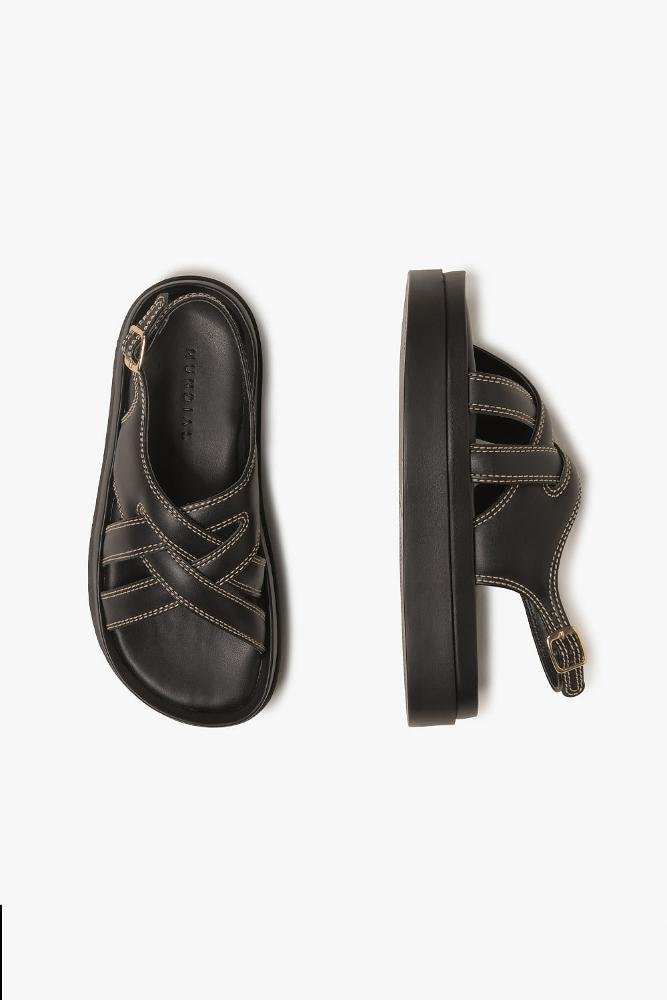 Sandália Feminina Flatform Mundial Raiane Preto 3