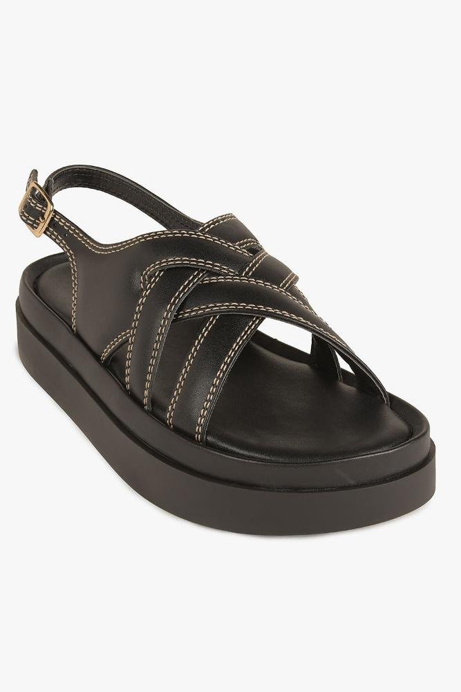 Sandália Feminina Flatform Mundial Raiane Preto 6