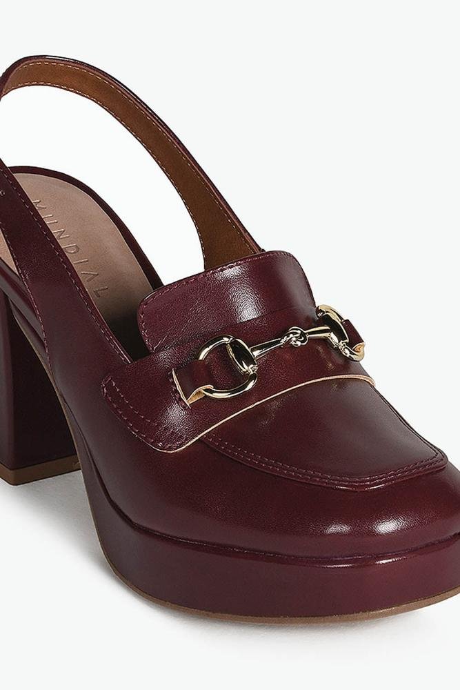 Sapato Feminino Slingback Salto Alto Mundial Hana Vermelho 3