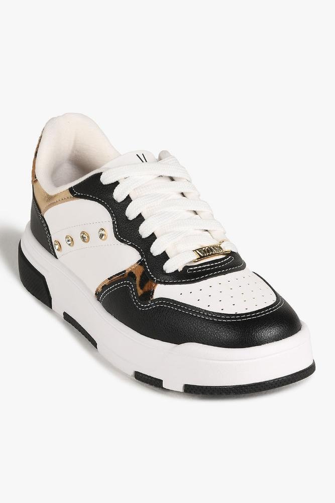 Tênis Feminino Plataforma Vizzano Alice Branco/Preto 4