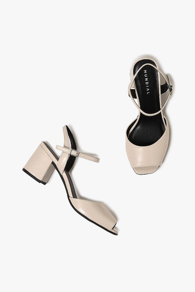 Sandália Feminina Salto Alto Mundial Rodineia Off White 3