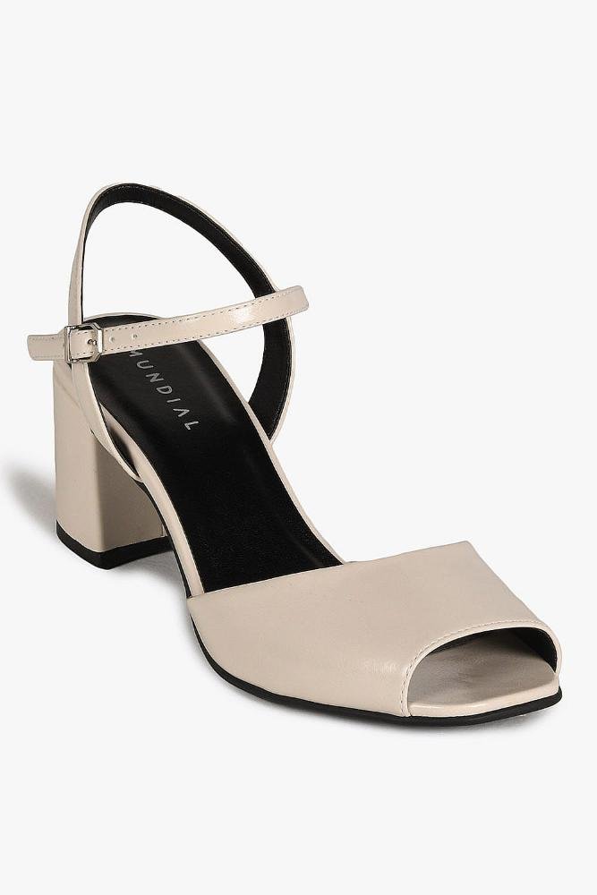 Sandália Feminina Salto Alto Mundial Rodineia Off White 4