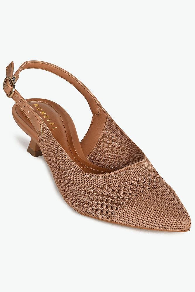 Scarpin Feminino Slingback Mundial Izolda Bege 4