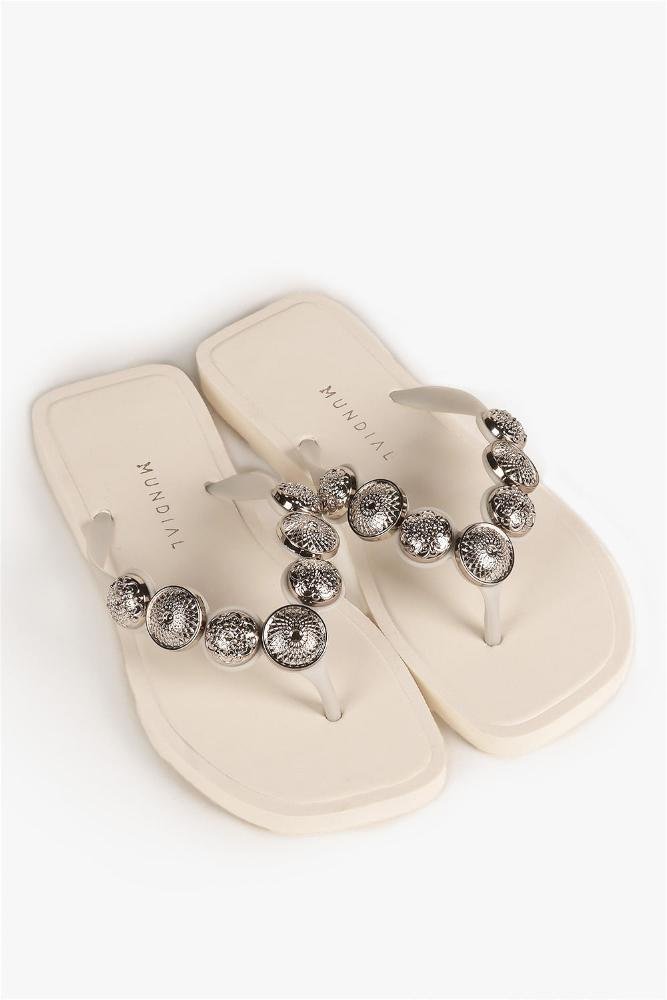 Chinelo Feminino Mundial Aditi Off White 3
