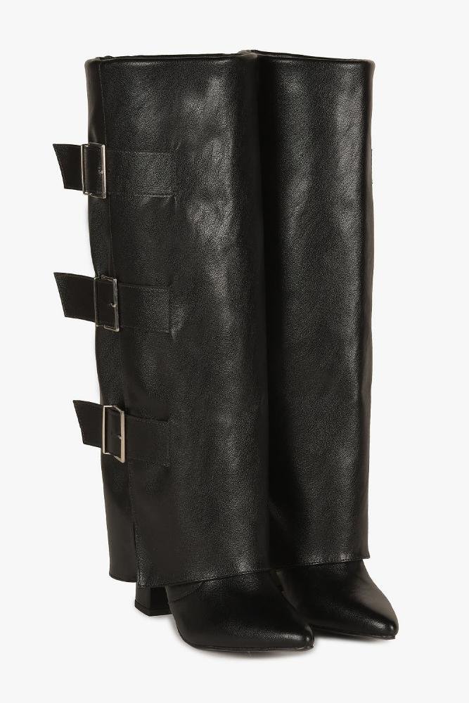 Bota Feminina Cano Longo Mundial Evangeline Preto 3