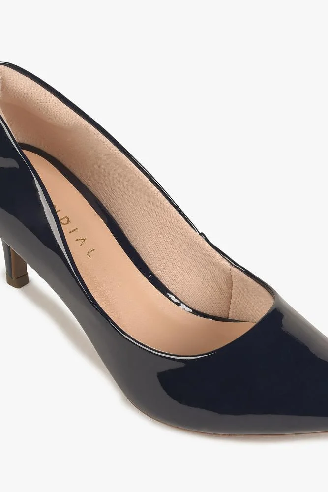 Scarpin Feminino Salto Baixo Mundial Guadalupe Azul Marinho 2