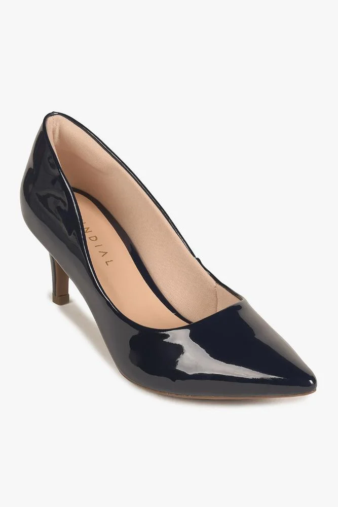 Scarpin Feminino Salto Baixo Mundial Guadalupe Azul Marinho 4
