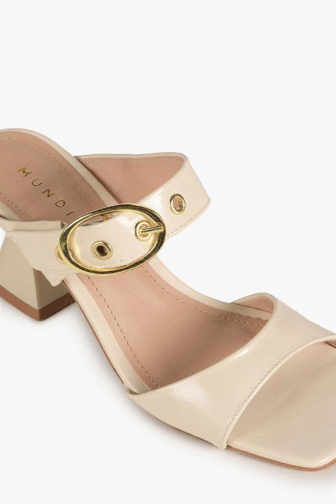 Tamanco Feminino Salto Médio Mundial Rozzana Off White 2
