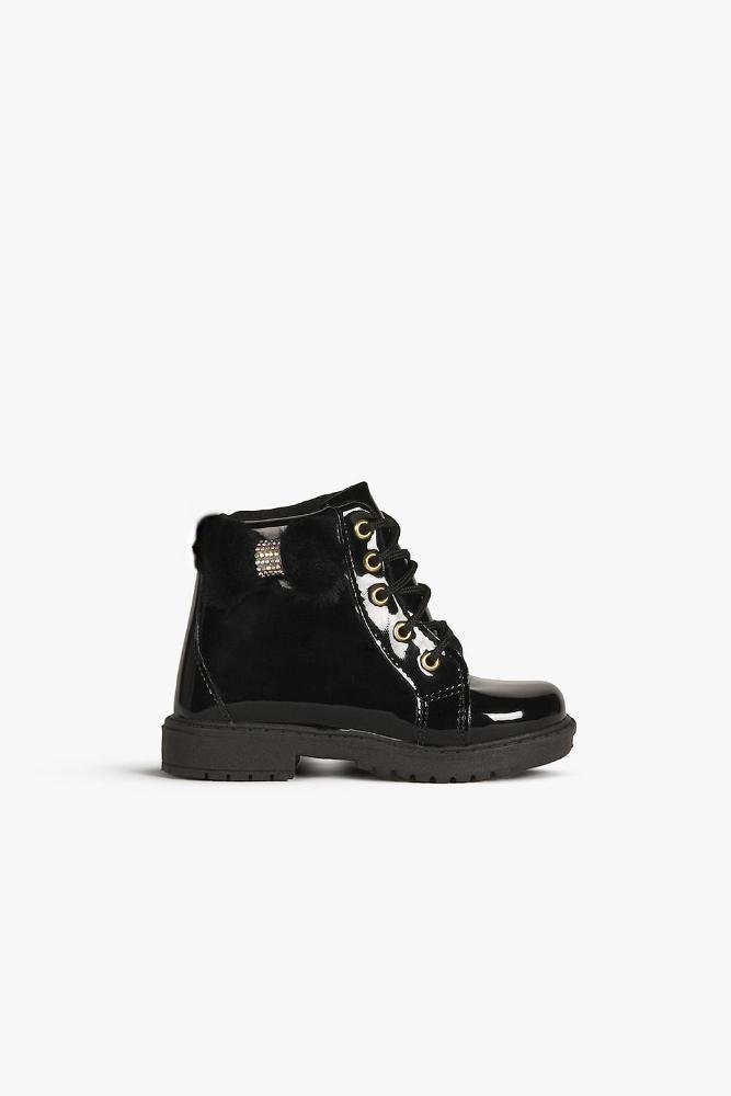 Bota Baby Infantil Coturno Cano Curto Doce Menina Luara