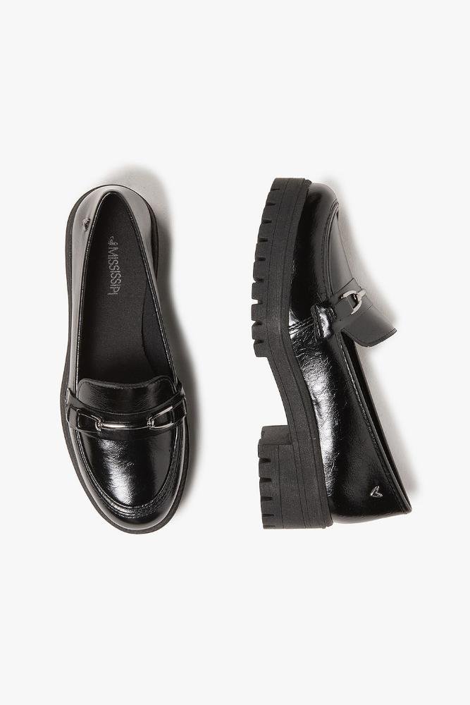 Mocassim Feminino Loafer Tratorado Mississipi Josephine Preto 3
