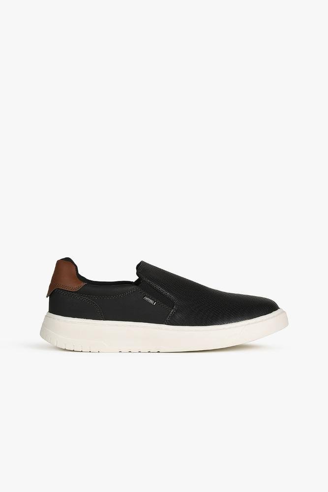 Sapatênis Masculino Fosco Slip On Sanches Preto 1