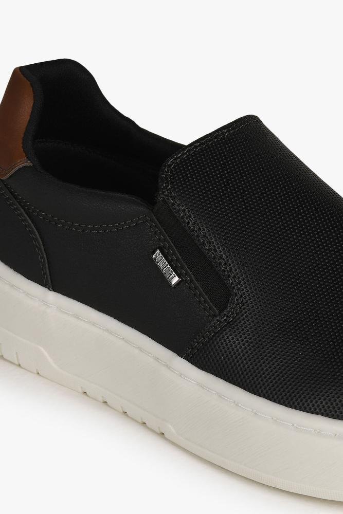 Sapatênis Masculino Fosco Slip On Sanches Preto 2