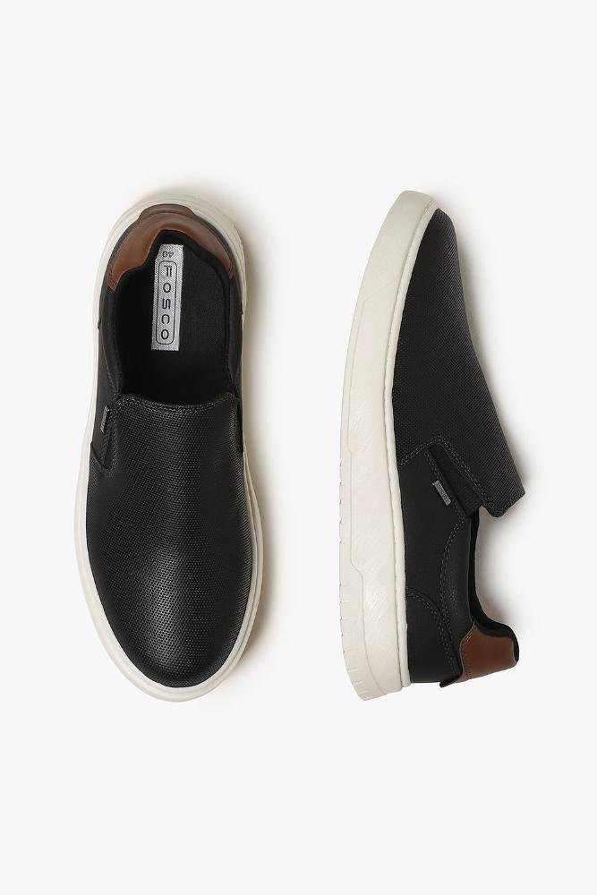 Sapatênis Masculino Fosco Slip On Sanches Preto 3