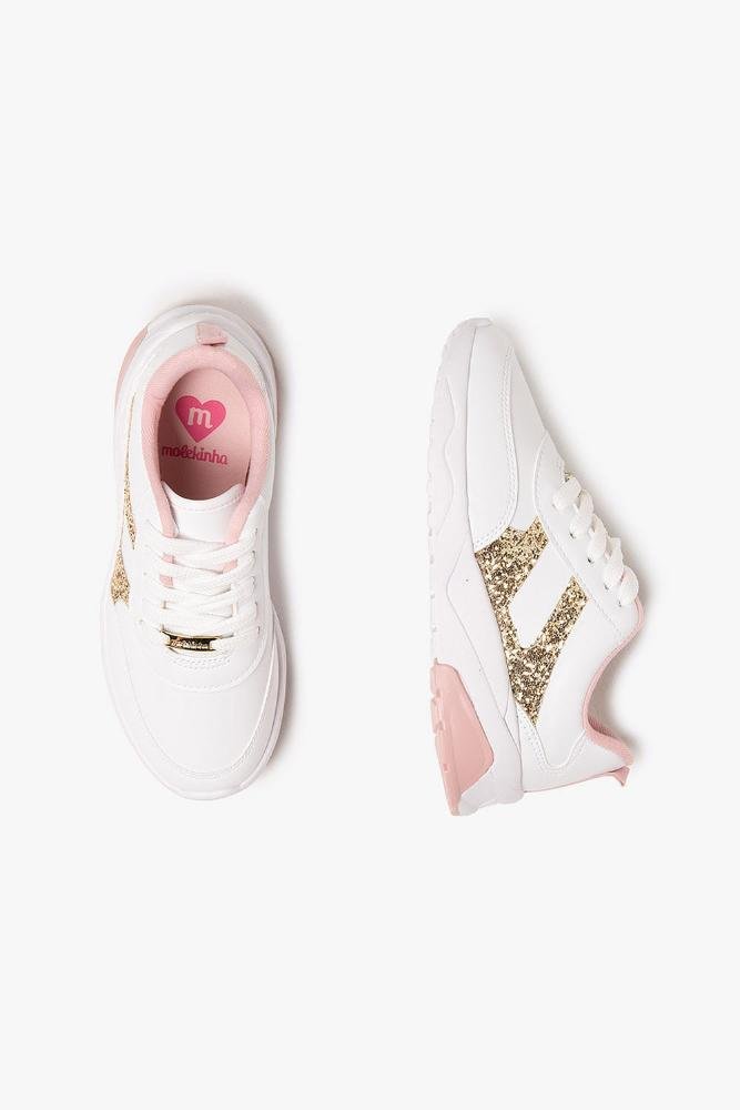 Tênis Casual Infantil Molekinha Fany Branco 3