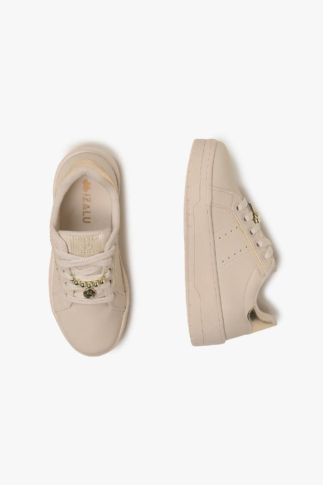 Tênis Casual Infantil Izalu Grace Off White 3
