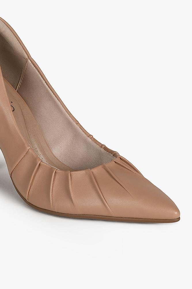 Scarpin Feminino Salto Alto Beira Rio Joanne Bege 2