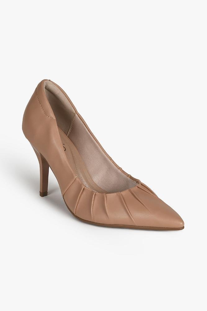 Scarpin Feminino Salto Alto Beira Rio Joanne Bege 4