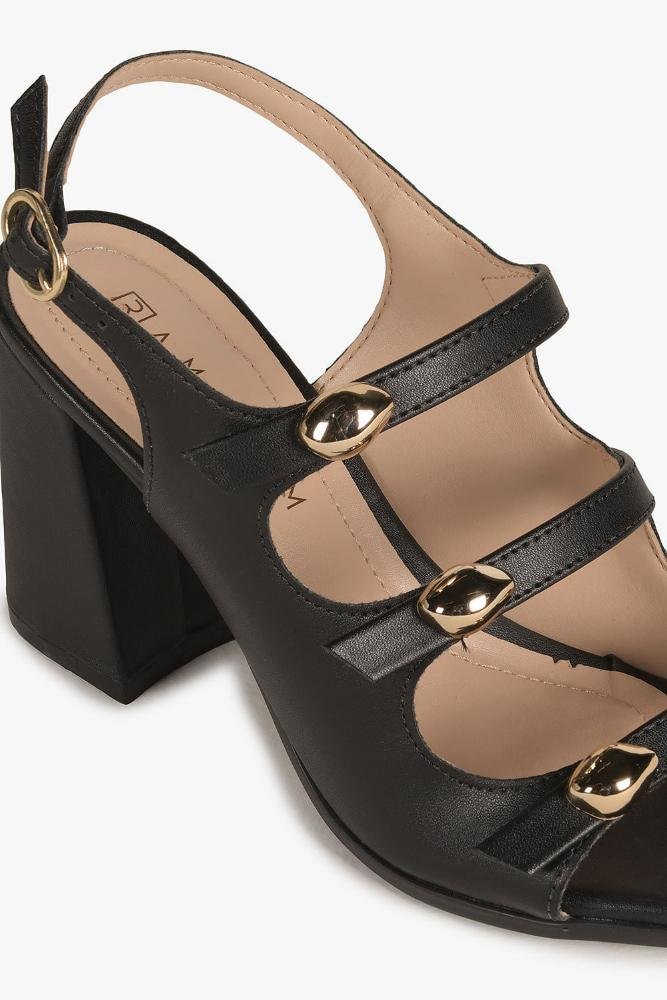 Sandália Feminina Salto Alto Ramarim Mariani Preto 2