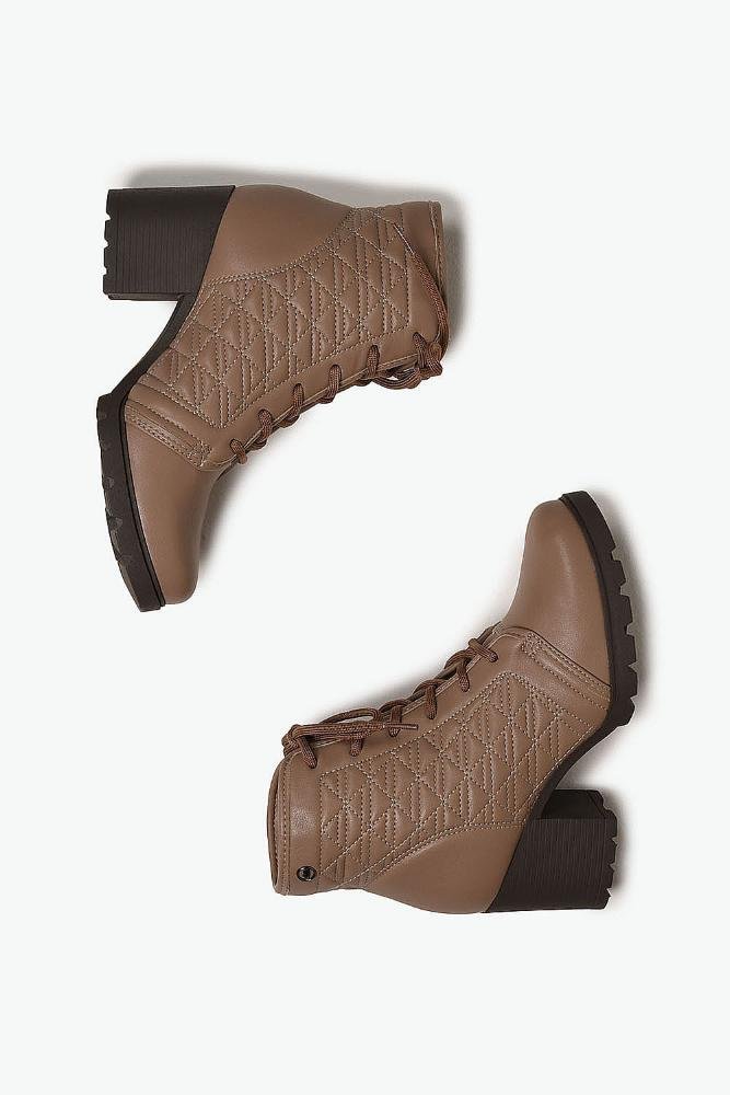 Bota Feminina Coturno Dakota Cloe Bege 3