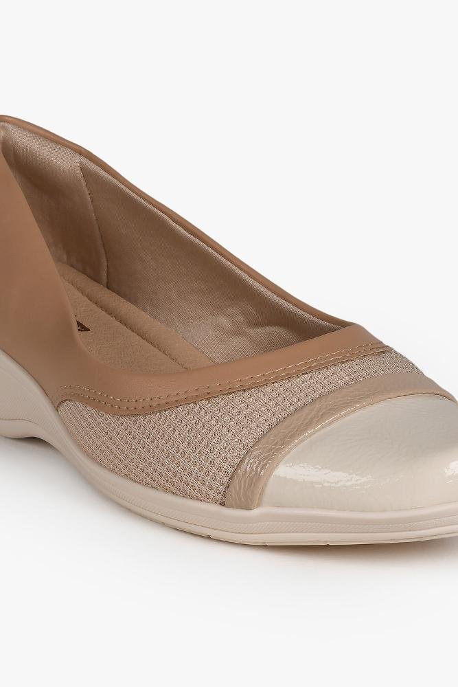 Conforto Feminino Anabela Comfortflex Marlene Bege 2