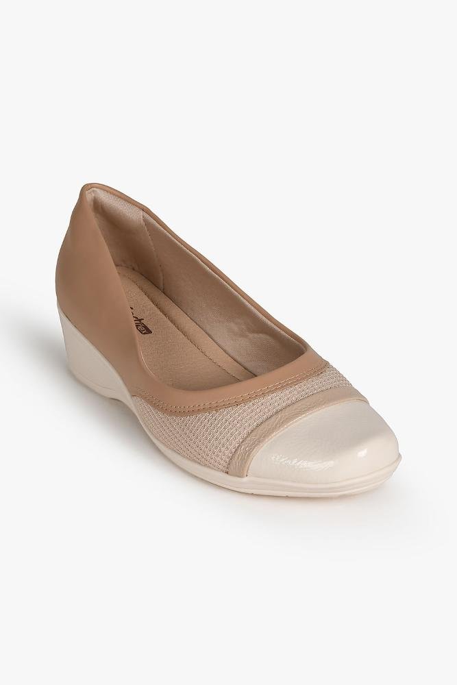 Conforto Feminino Anabela Comfortflex Marlene Bege 4