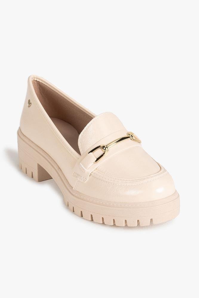 Mocassim Feminino Loafer Tratorado Mississipi Josephine Off White 4