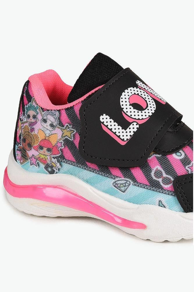 Tênis Casual Infantil Mini Pé Personagens Preto/Rosa 5