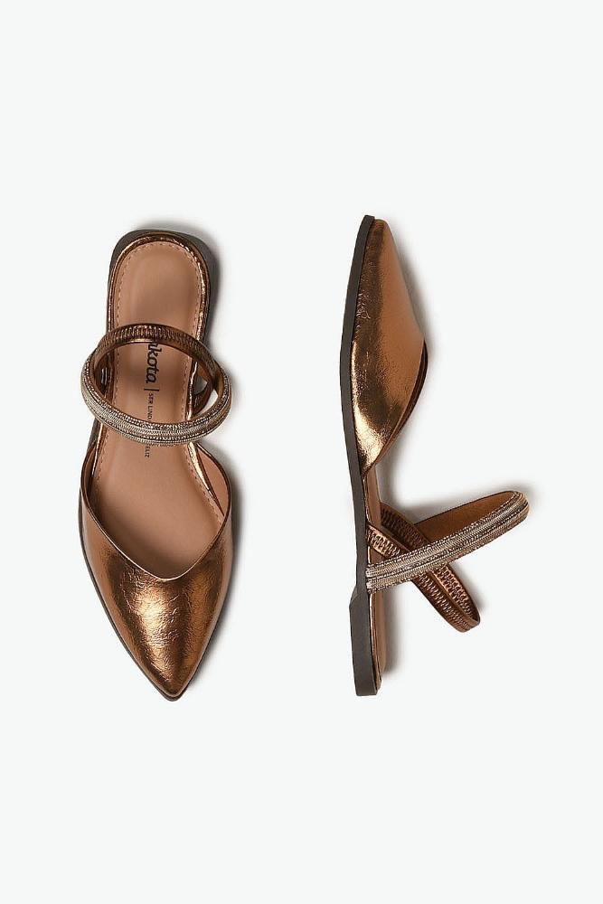 Sapatilha Feminina Slingback Dakota Girlene Bronze 3