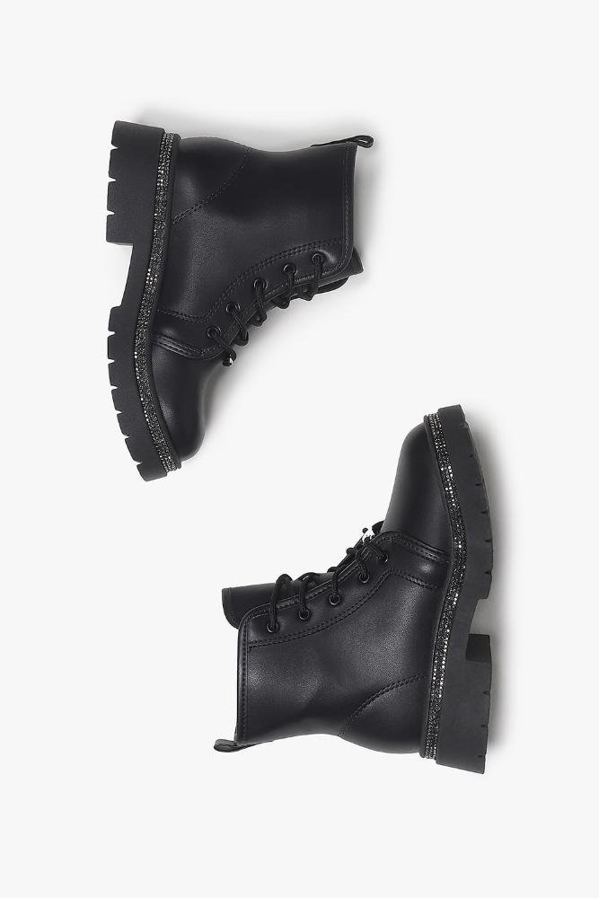 Bota Infantil Coturno Cano Curto Molekinha Vini Preto 3