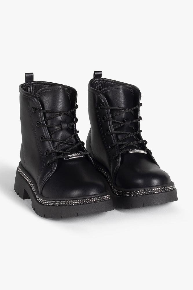 Bota Infantil Coturno Cano Curto Molekinha Vini Preto 4