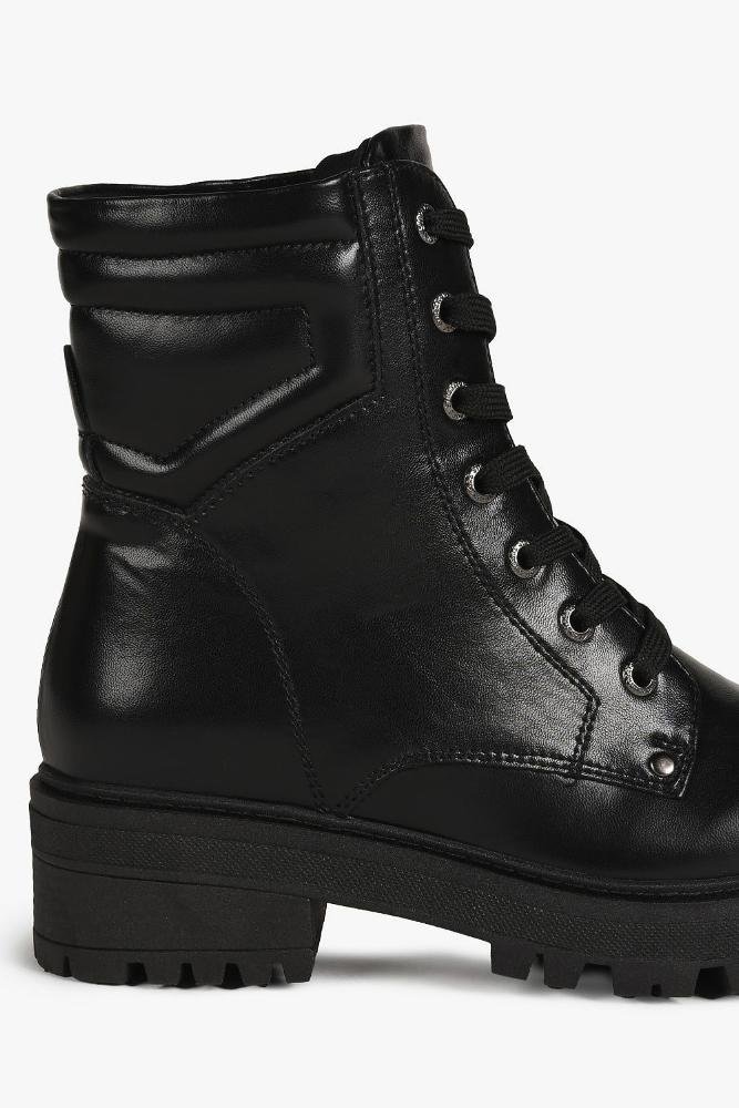 Bota Feminina Coturno Mooncity Carina Preto 2
