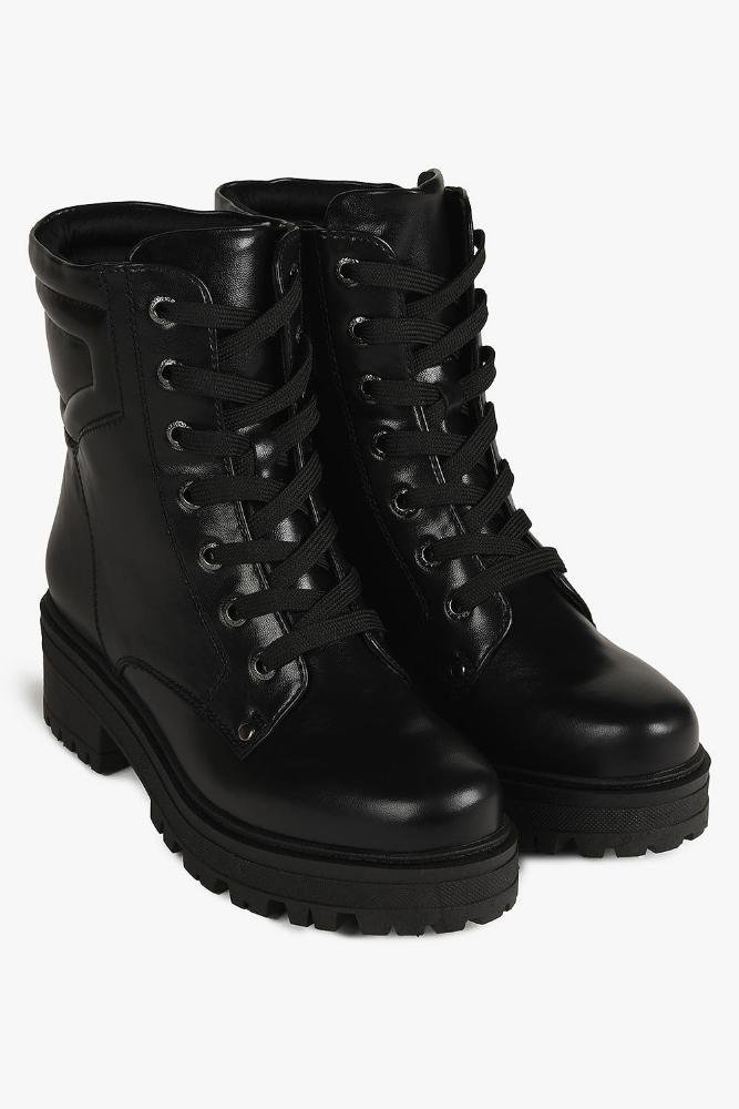 Bota Feminina Coturno Mooncity Carina Preto 4