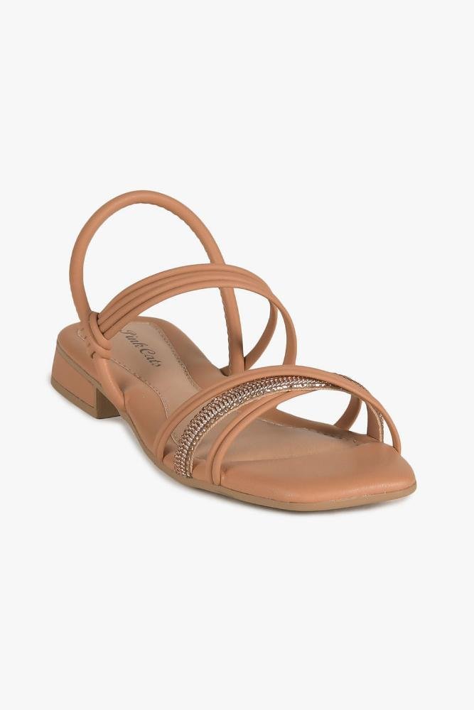 Sandália Infantil Salto Baixo Pink Cats Nica Bege 4