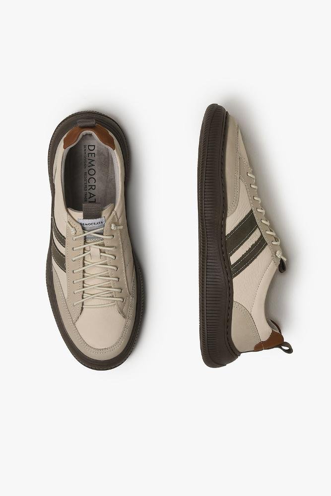 Sapatênis Masculino Democrata Denim Vibe Bege 3