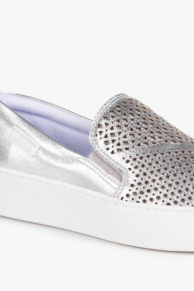 Tênis Feminino Slip On Bottero Gisely Prata 2