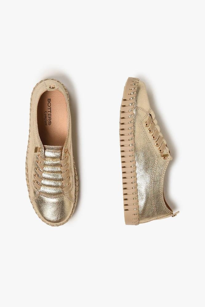 Tênis Feminino Slip On Bottero Elara Dourado 3