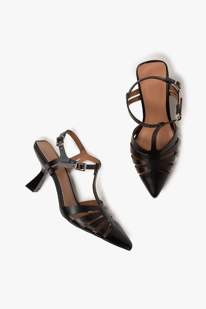 Scarpin Feminino Slingback Mundial Amelya Preto 3