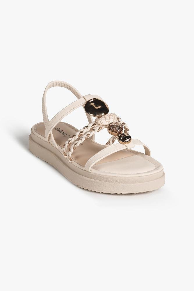 Sandália Feminina Flatform Dakota Elisane Off White 4