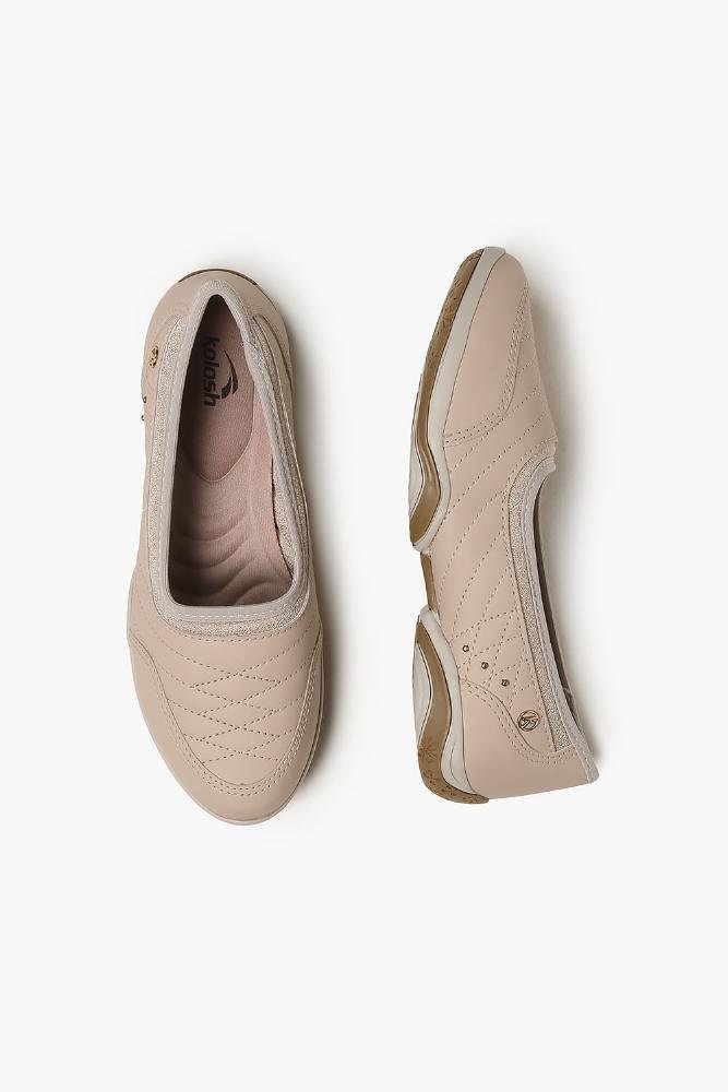 Conforto Feminino Slip On Kolosh Ninive Bege 3