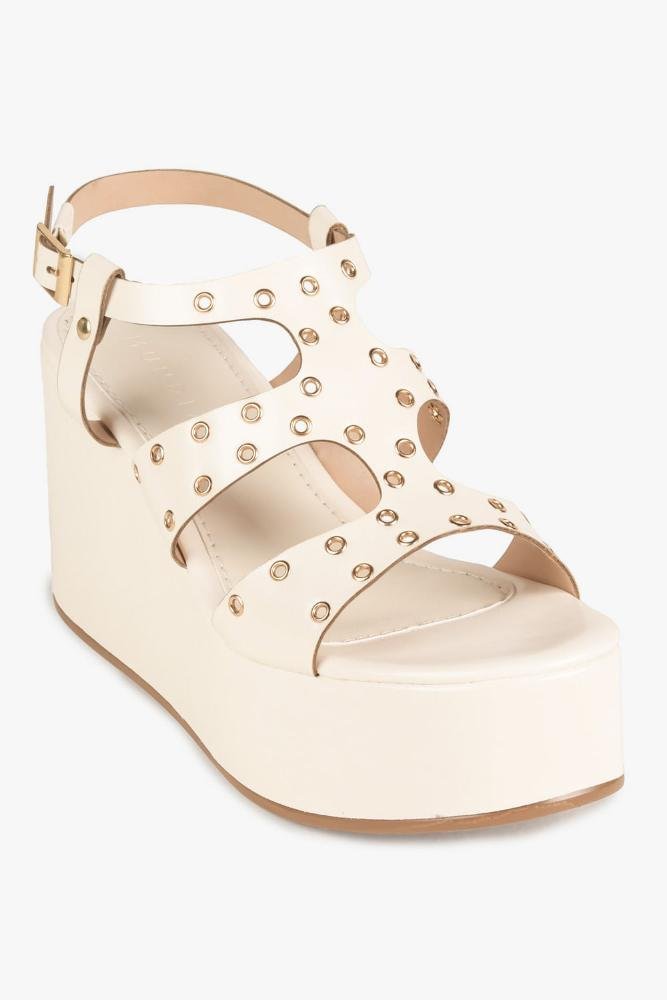 Sandália Feminina Anabela Mundial Estelle Off White 4