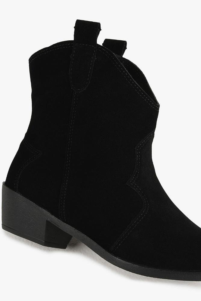 Bota Infantil Texana Cano Baixo Menina Fashion Vick Preto 2
