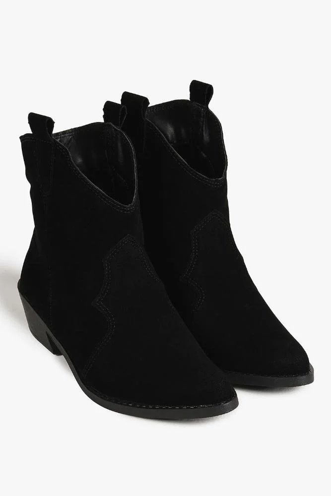 Bota Infantil Texana Cano Baixo Menina Fashion Vick Preto 4