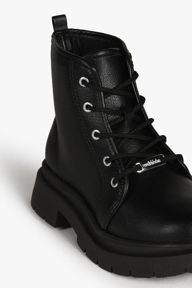 Bota Infantil Coturno Cano Curto Molekinha Jussara Preto 2