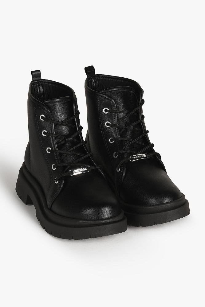 Bota Infantil Coturno Cano Curto Molekinha Jussara Preto 4