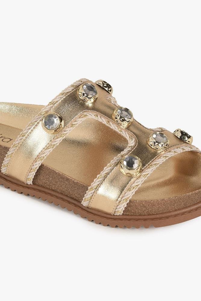 Papete Feminina Beira Rio Artemis Dourado 2