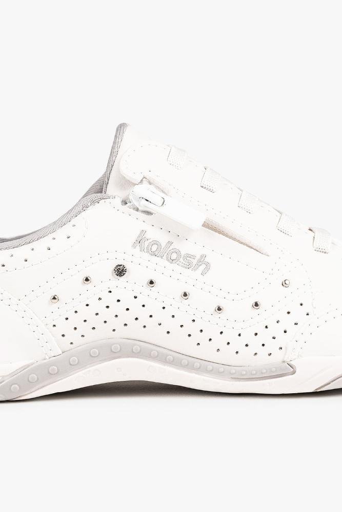 Conforto Feminino Slip On Kolosh Akira Branco 2