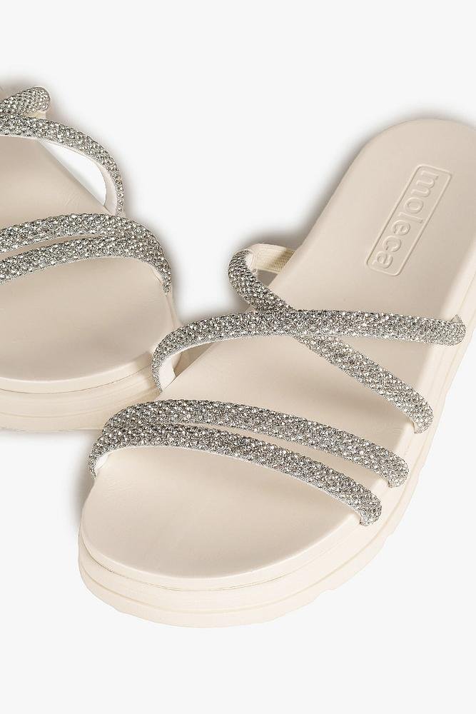 Papete Feminina Moleca Nivea Off White 2