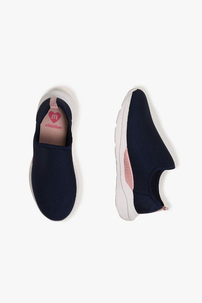 Tênis Infantil Slip On Molekinha Perla Azul Marinho 3