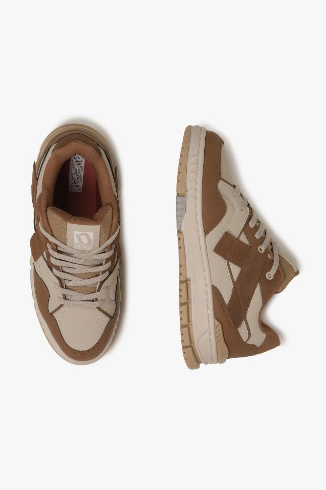 Tênis Da Rua Casual Monaco Off White/Marrom 3