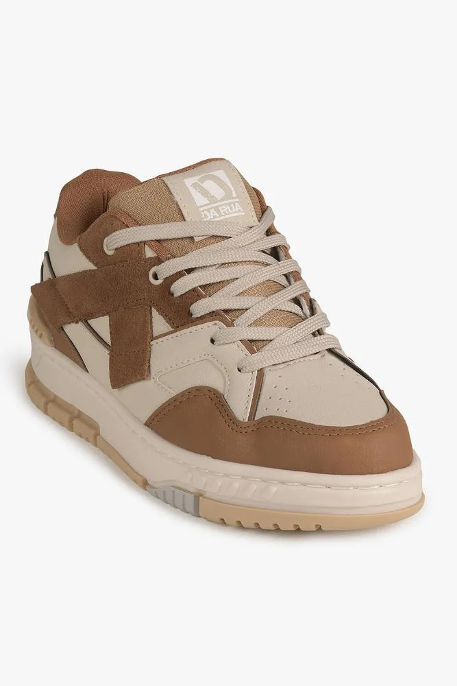 Tênis Da Rua Casual Monaco Off White/Marrom 4